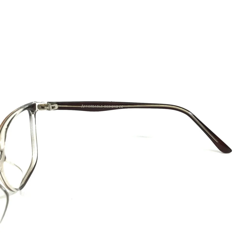 Affordable Designs Eyeglasses Frames TATE BROWN Clear Square Full Rim 52-18-140